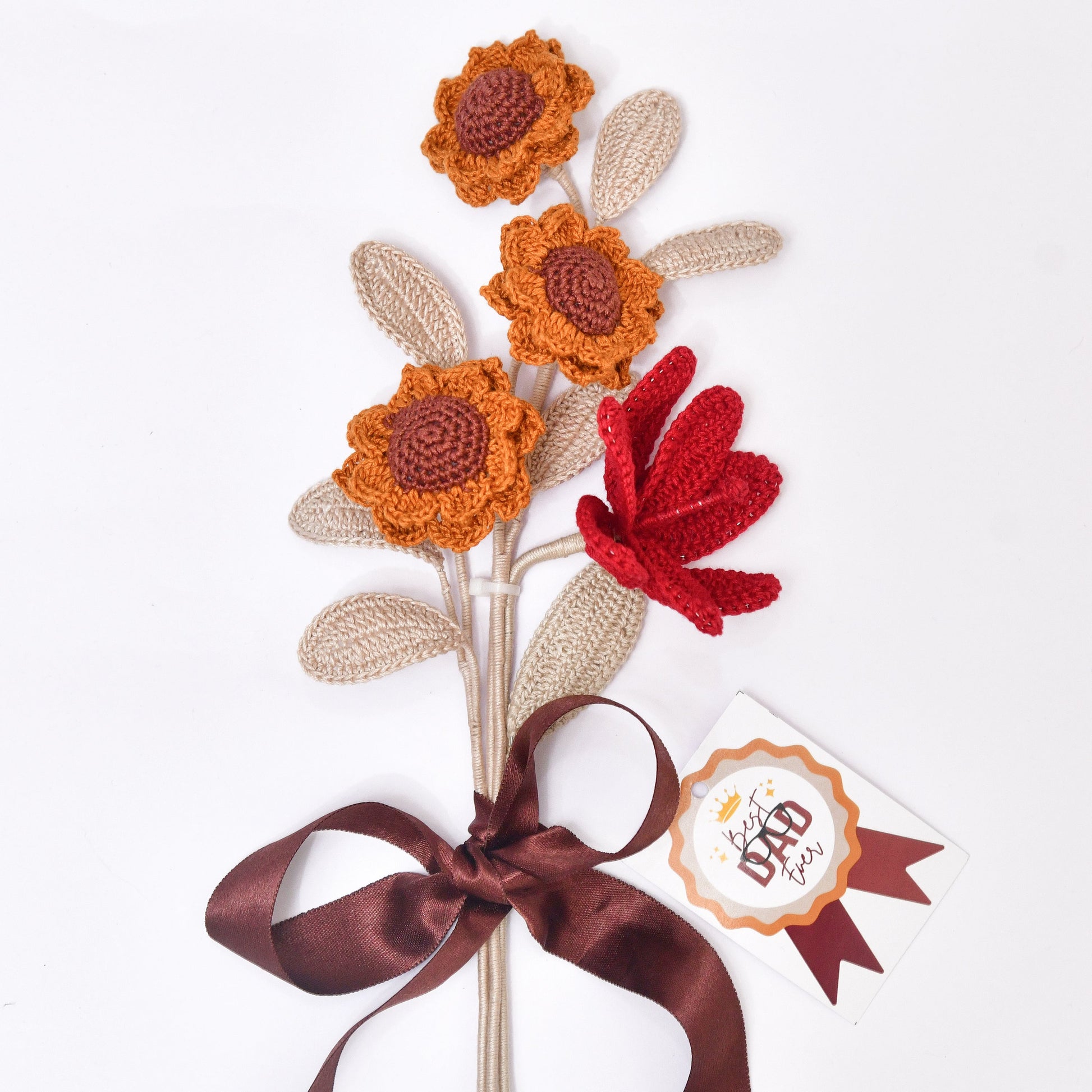 Crochet Sunflower Red