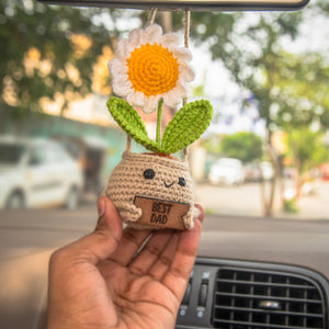 Crochet Daisy Pot