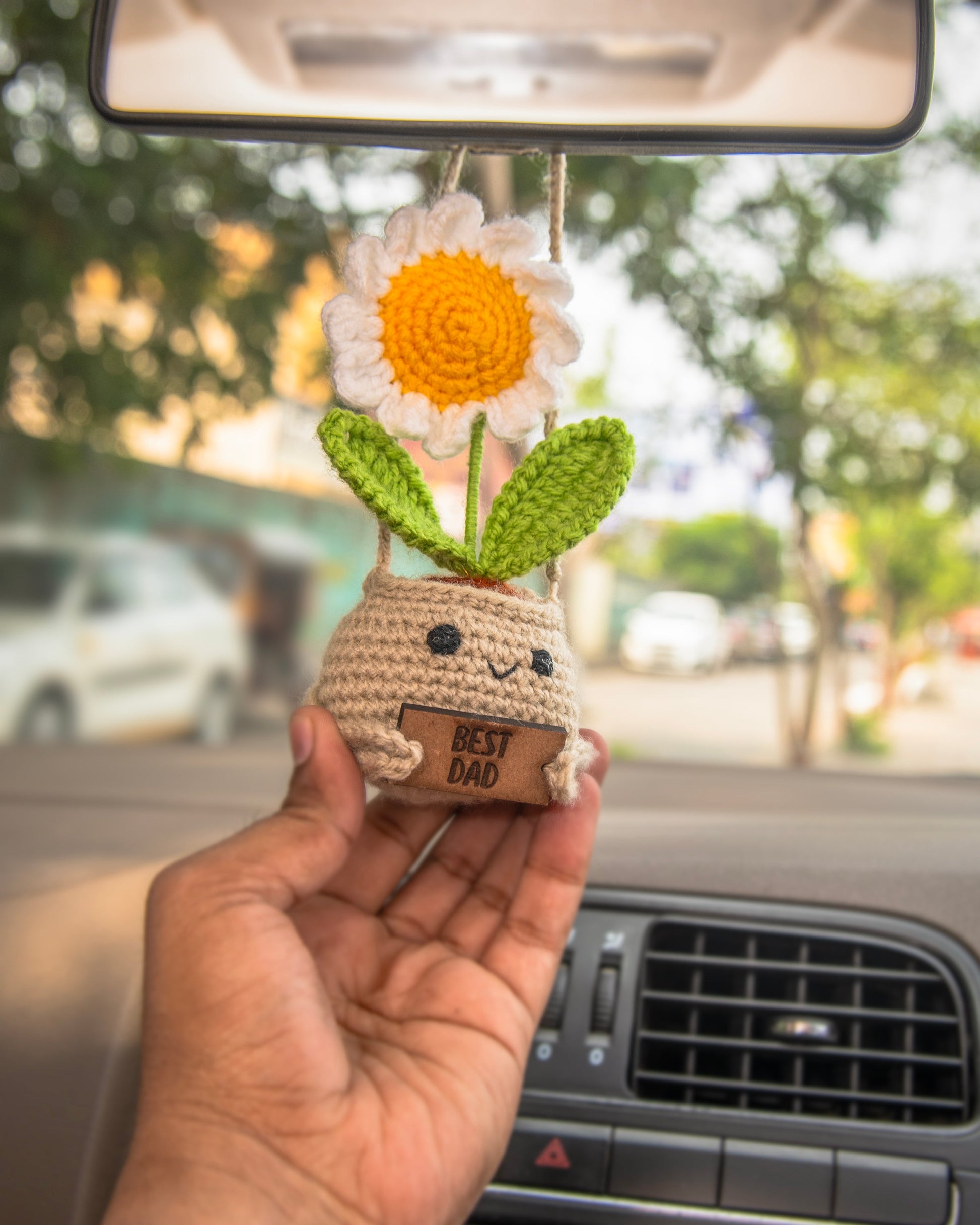 Crochet Daisy Pot