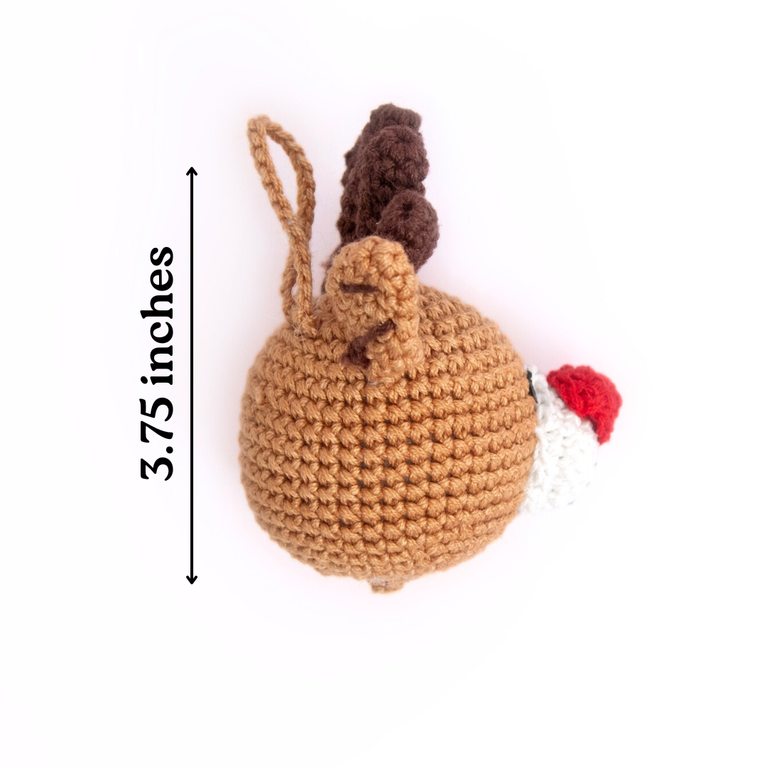Playful Crochet Reindeer