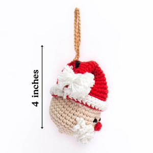 Crochet Santa Ornament