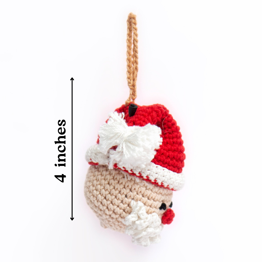 Crochet Santa Ornament
