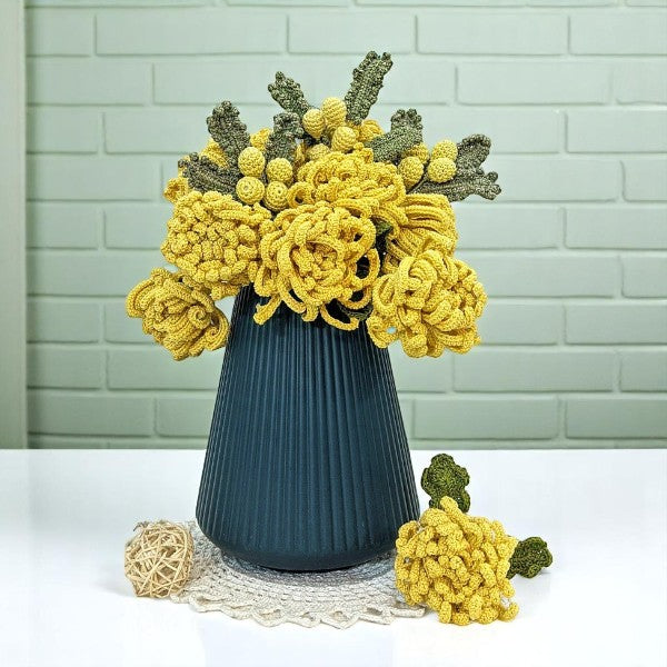Vibrant Crochet Chrysanthemum