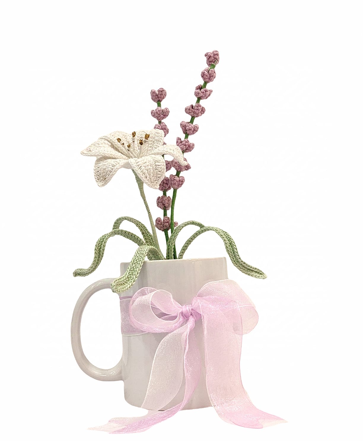 Handcrocheted White Lily