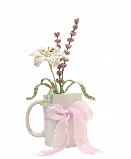 Handcrocheted White Lily